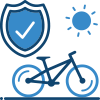 Bicycle and shield icon
