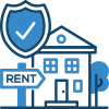 House for rent and shield icon